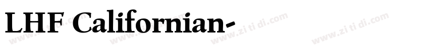 LHF Californian字体转换